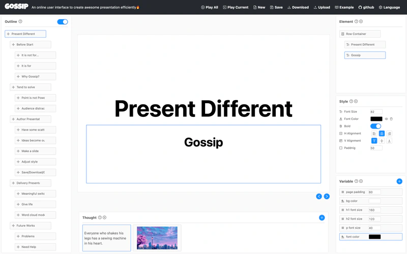 Gossip: A Cool Way for Storytelling